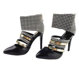 Machi FINN-3 Women's Black Faux Checkered …